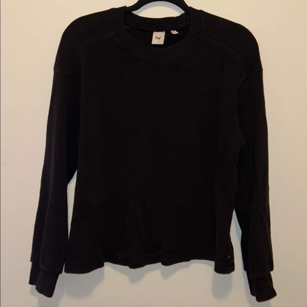 Aritzia Men's Black Crewneck Sweater